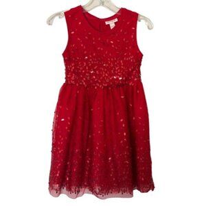 Cat & Jack Girls Red Sequin Sleeveless Dress XS (4/5)
